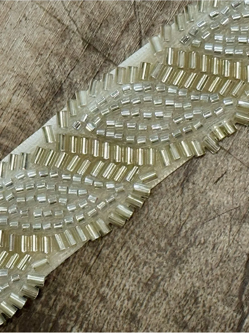 A New Day White Beaded‎ Hair Bow NWT Silver Bead Hair Accessory